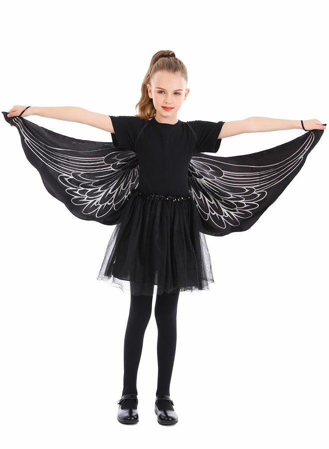 Seasons Angel Cape Wings for Girls, One Size (Black) - Image 3